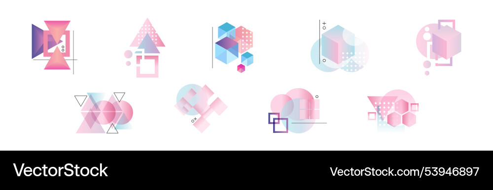 Gradient geometry shape and forms for abstract Gradient geometry shape and forms for abstract vector image