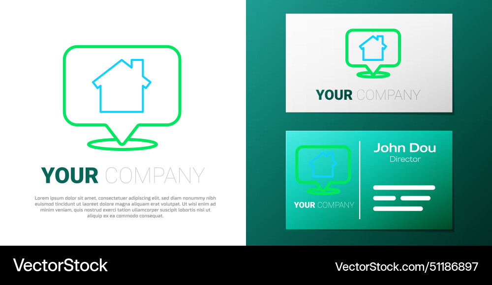 Line map pointer with house icon isolated Line map pointer with house icon isolated vector image