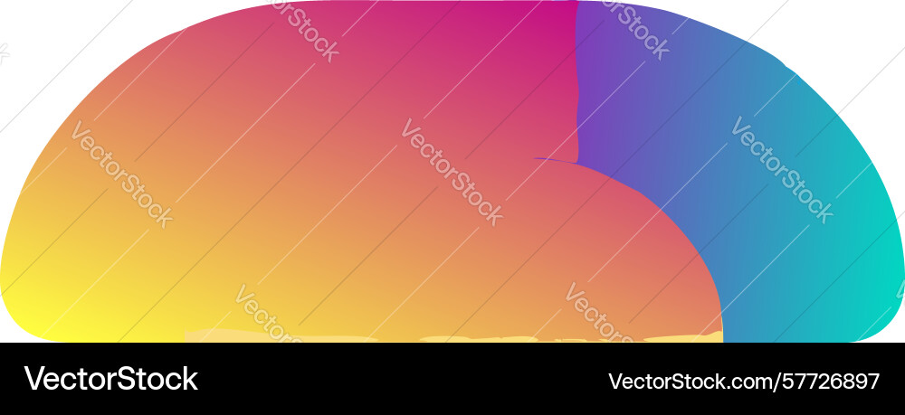 Soft gradient abstract arch or horizon design vector image
