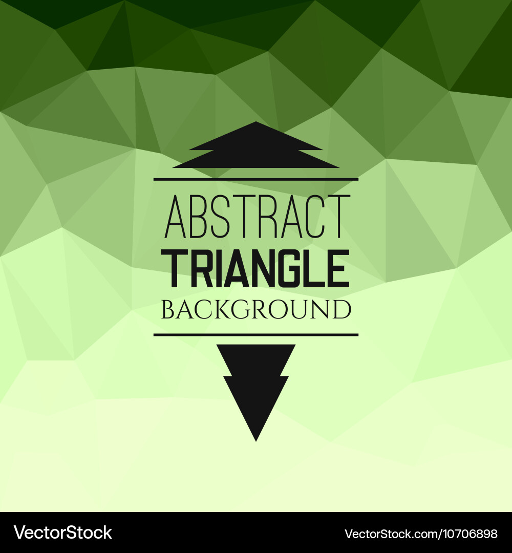 Abstract green triangle pattern vector image