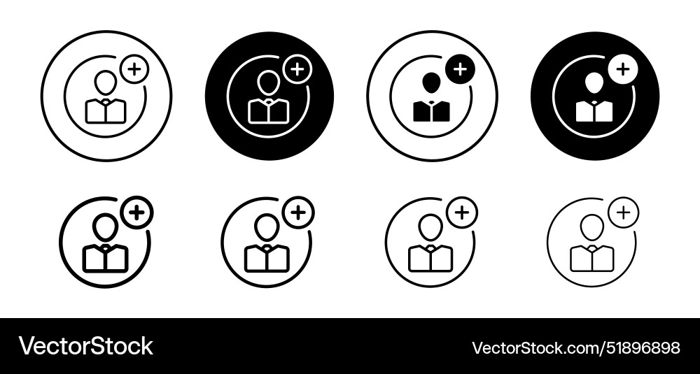 Add a new user icon set collection for web Add a new user icon set collection for web vector image