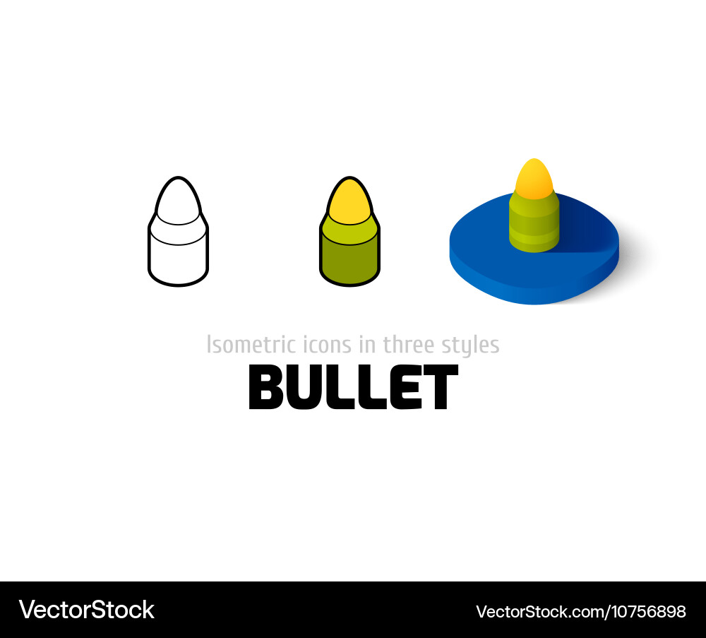 Bullet icon in different style vector image