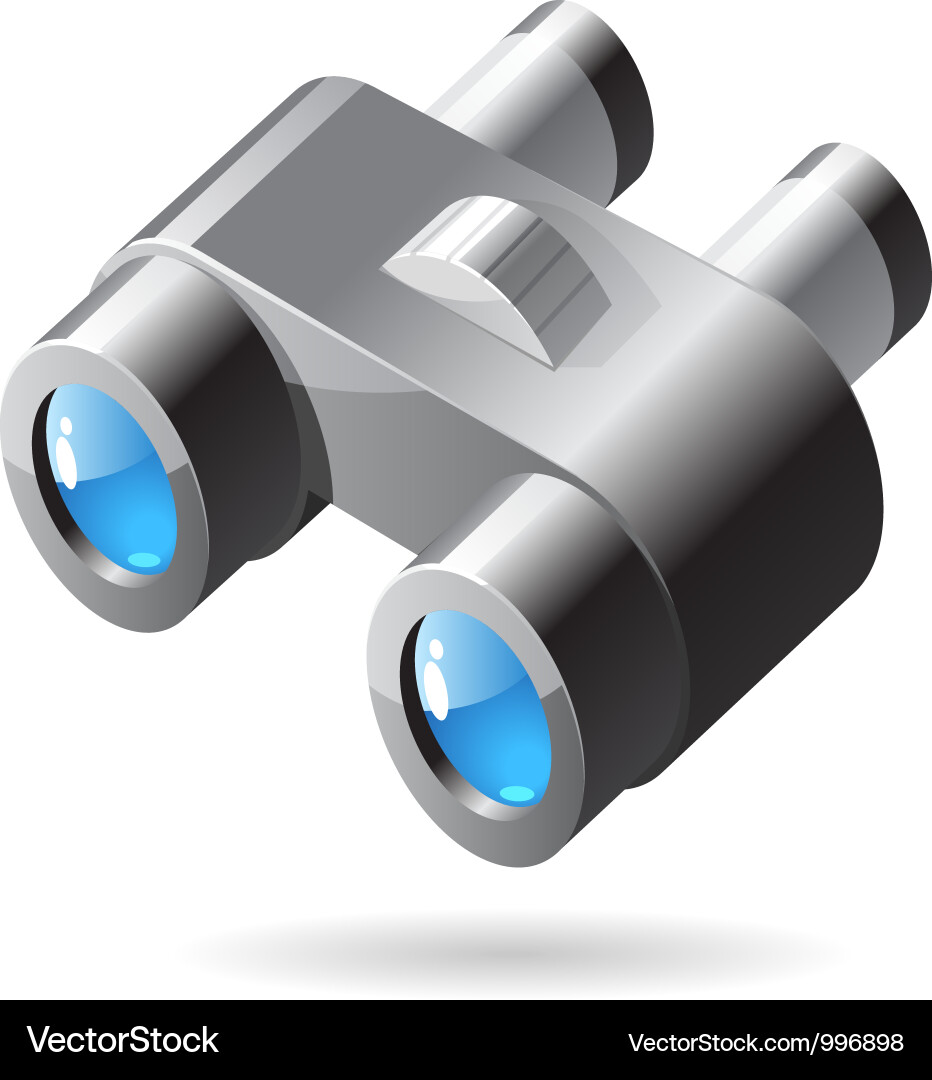 Isometric icon of binoculars Vector Image