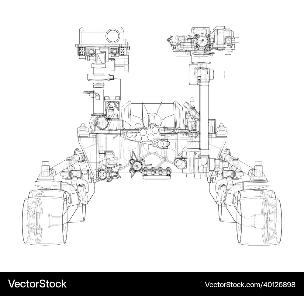 Mars rover rendering of 3d Mars rover rendering of 3d Vector Image