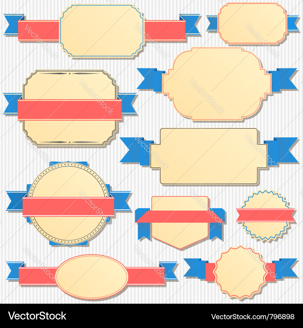 Retro labels Royalty Free Vector Image - VectorStock