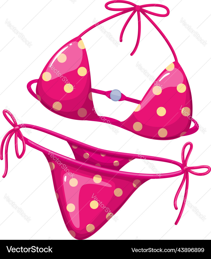 Bikini swimsuit for summer sea beach isolated Bikini swimsuit for summer sea beach isolated vector image