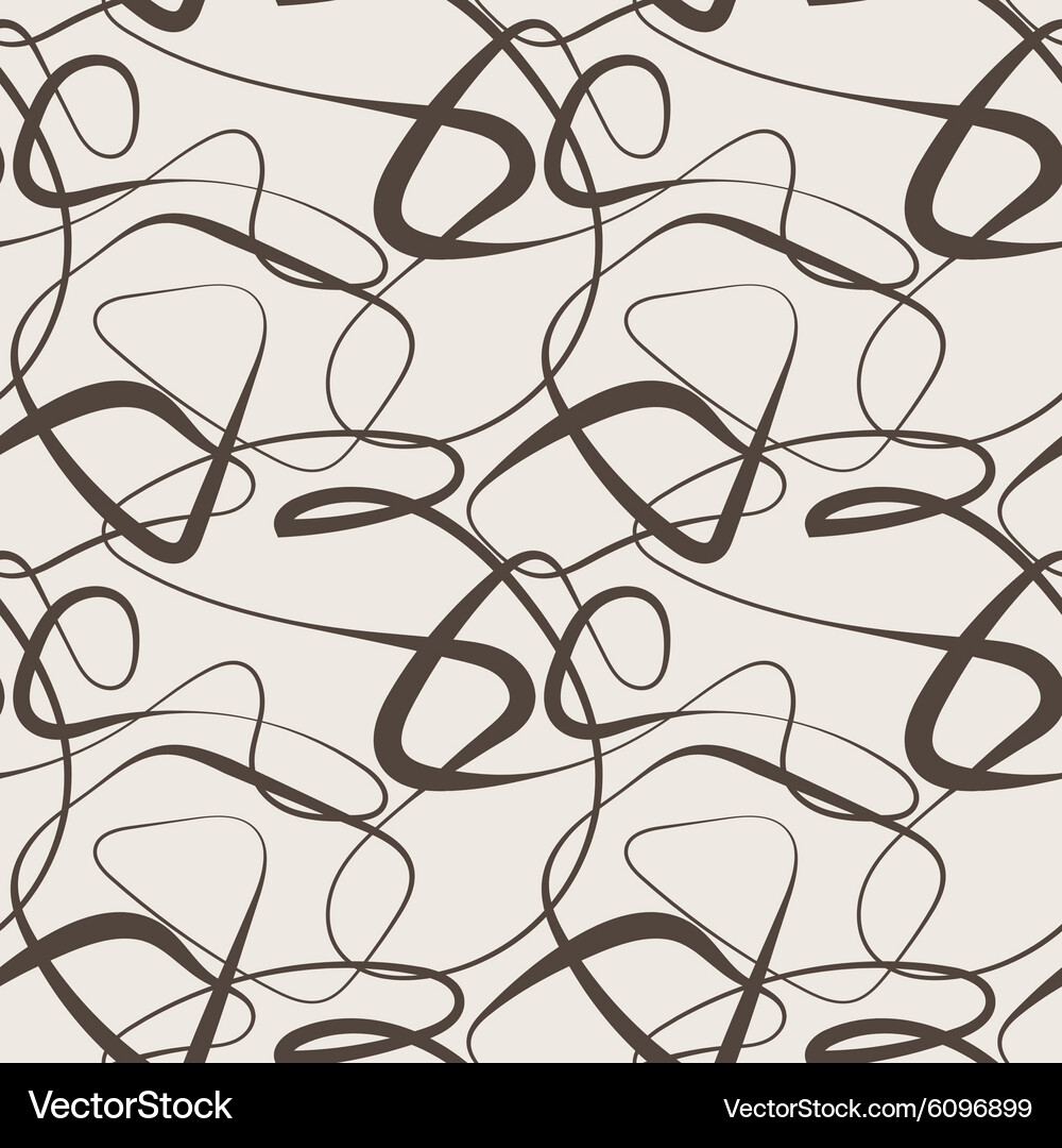 Seamless abstract pattern of curled lines Vector Image