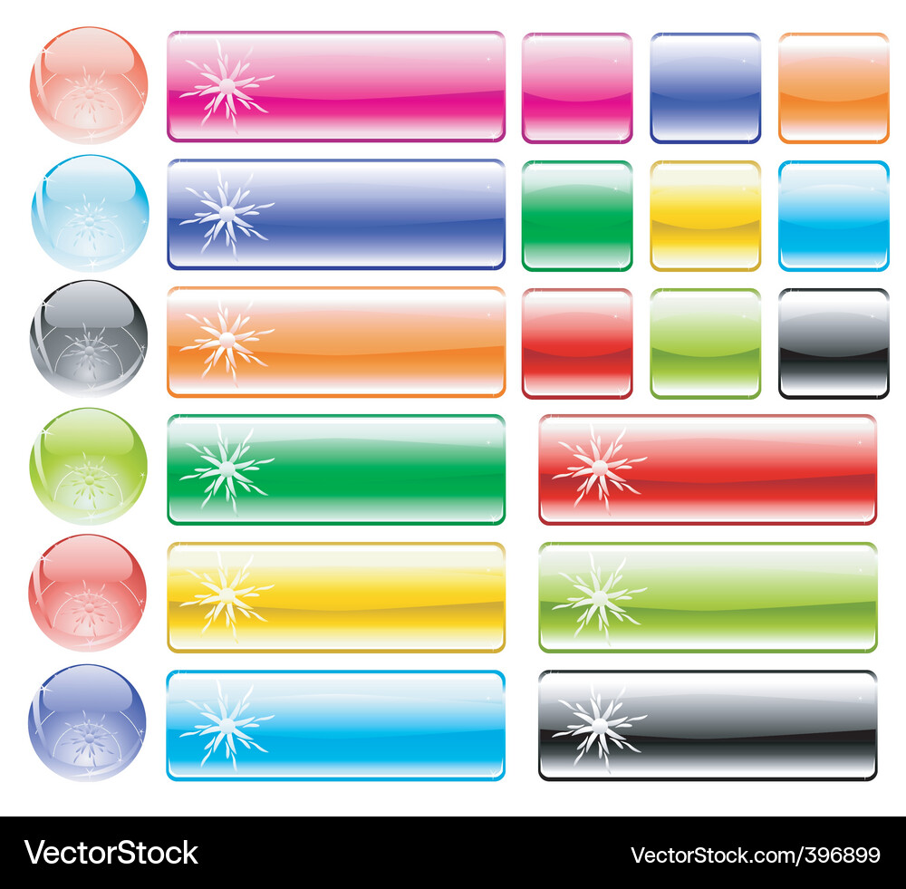 Web buttons Vector Image