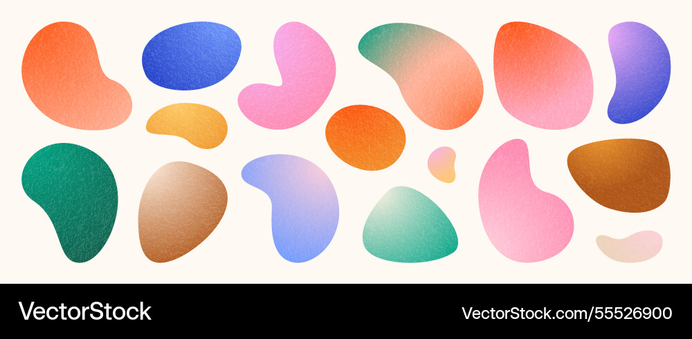 Abstract liquid shapes set background Abstract liquid shapes set background vector image