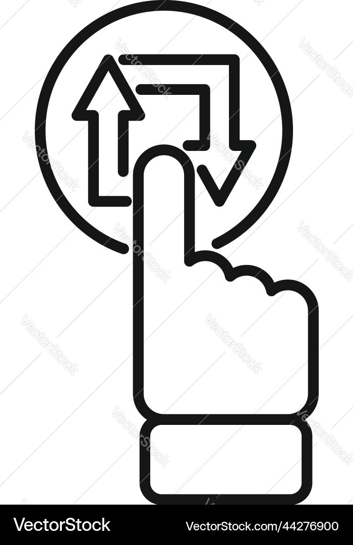 Button repost icon outline chart Button repost icon outline chart vector image