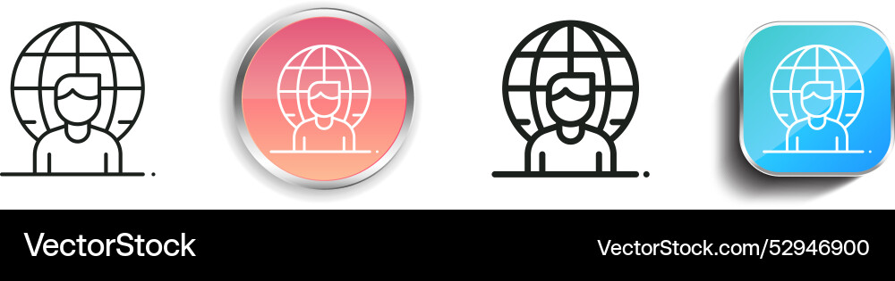 Connectivity icon thin linear regular and button Connectivity icon thin linear regular and button vector image