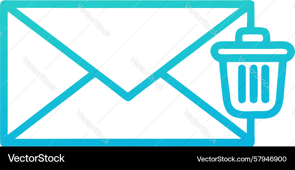 Delete Message Icon Vector Image