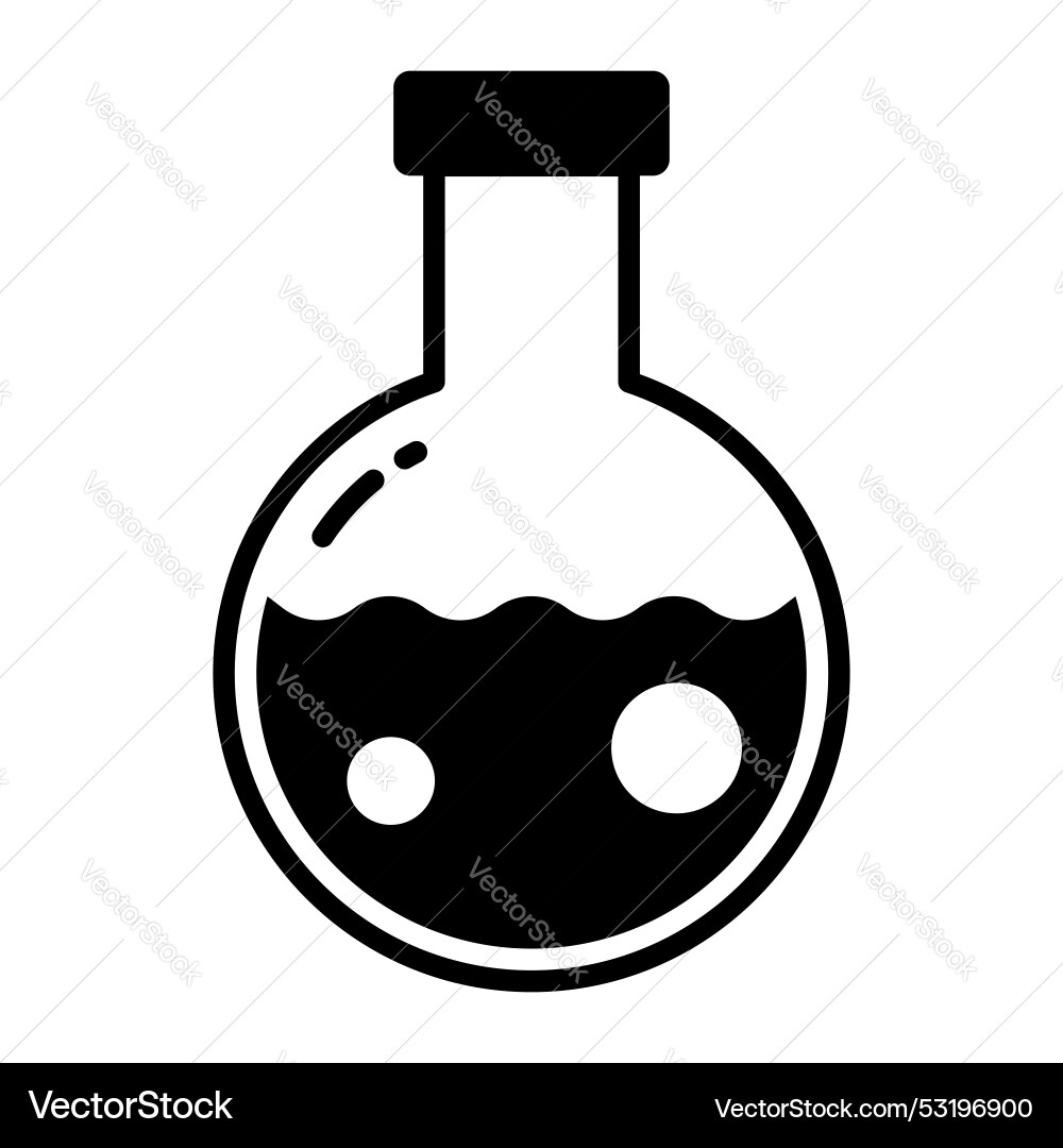 Flask icon isolated on white background Vector Image
