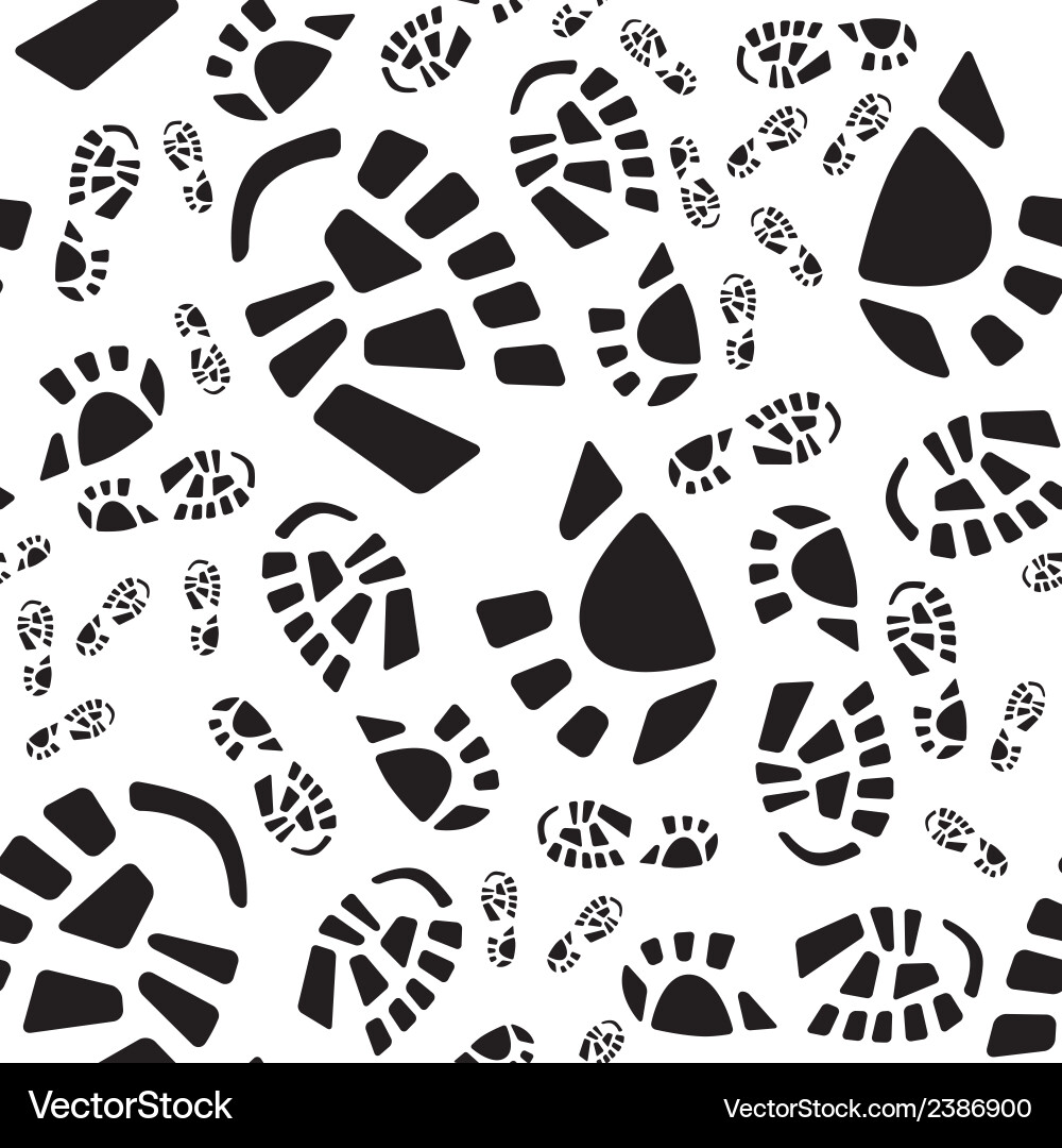 Footprint Pattern - Seamless Texture vector image