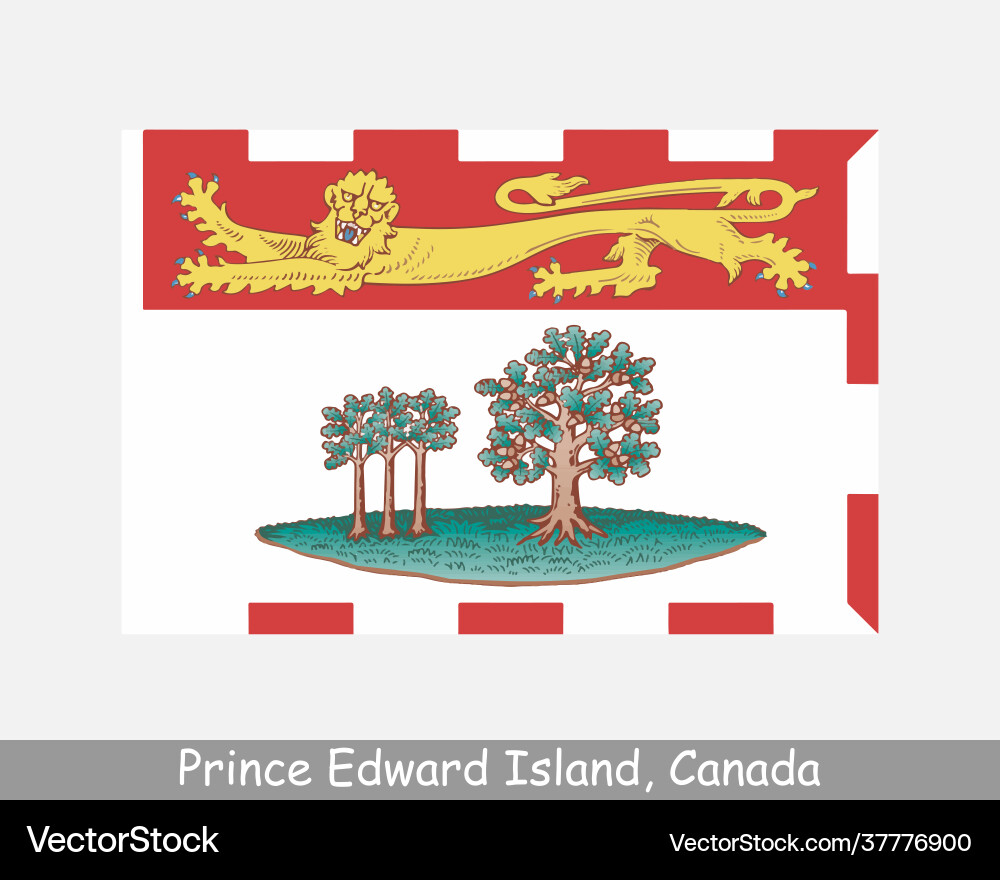 Prinz edward Insel canada flag canadian Provinz Prinz edward Insel canada flag canadian Provinz vektorbild