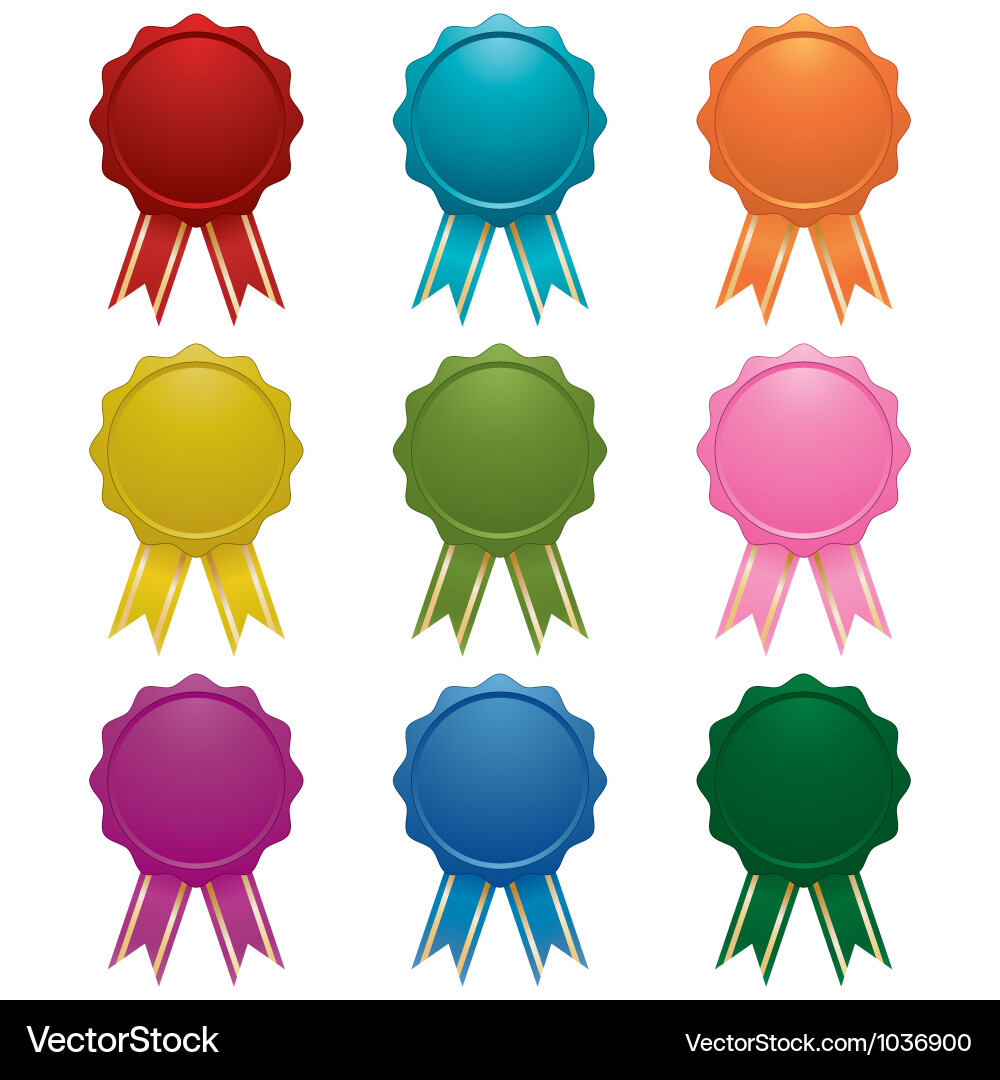 Ribbon Emblems & Awards vector image