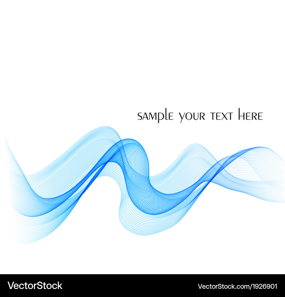 Abstract colorful blue background with curved Vector Image