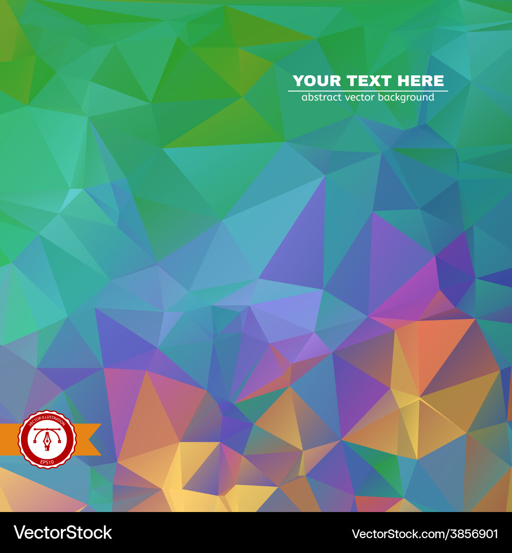 Abstract colorful triangles background vector image