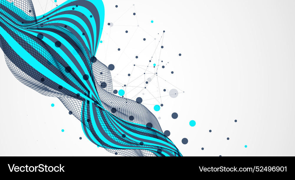 Abstract wavy background with cyan lines Abstract wavy background with cyan lines vector image