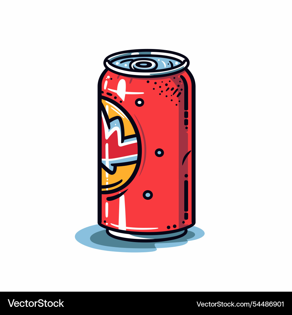 Colorful of a soda can with dynamic design Colorful of a soda can with dynamic design Vector Image