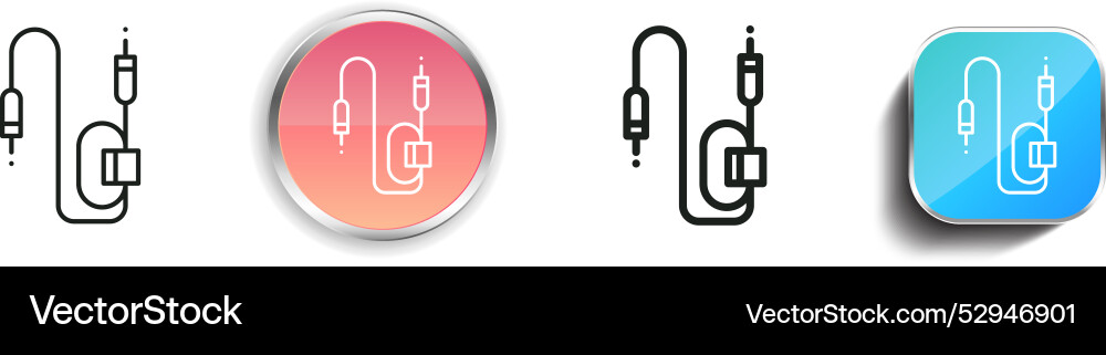 Connector-Symbol dünn linear regelmäßig und Taste Connector-Symbol dünn linear regelmäßig und Taste vektorbild