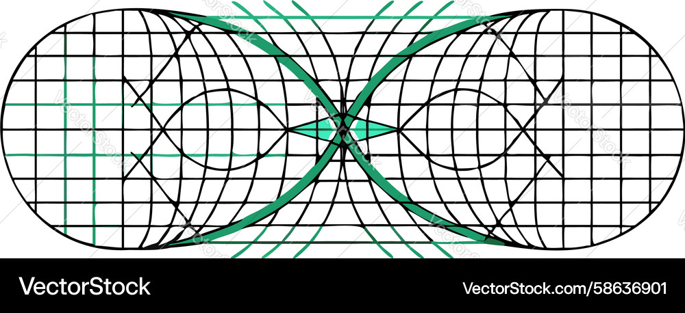 Dynamic Geometric Grid Pattern Vector Image