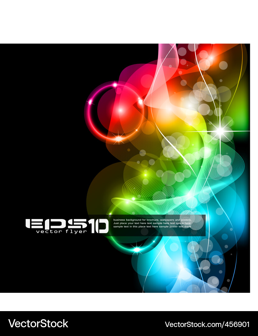 Dynamic Light Waves Vector Image