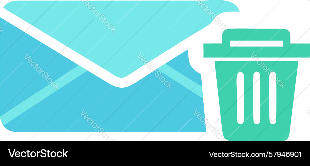 Empty Inbox Trash Icon Vector Image