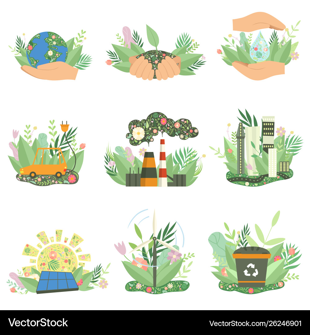 Environmental protection alternative Royalty Free Vector