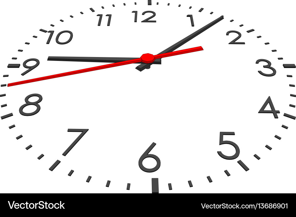 Isolated Clock Face with Numbers vector image