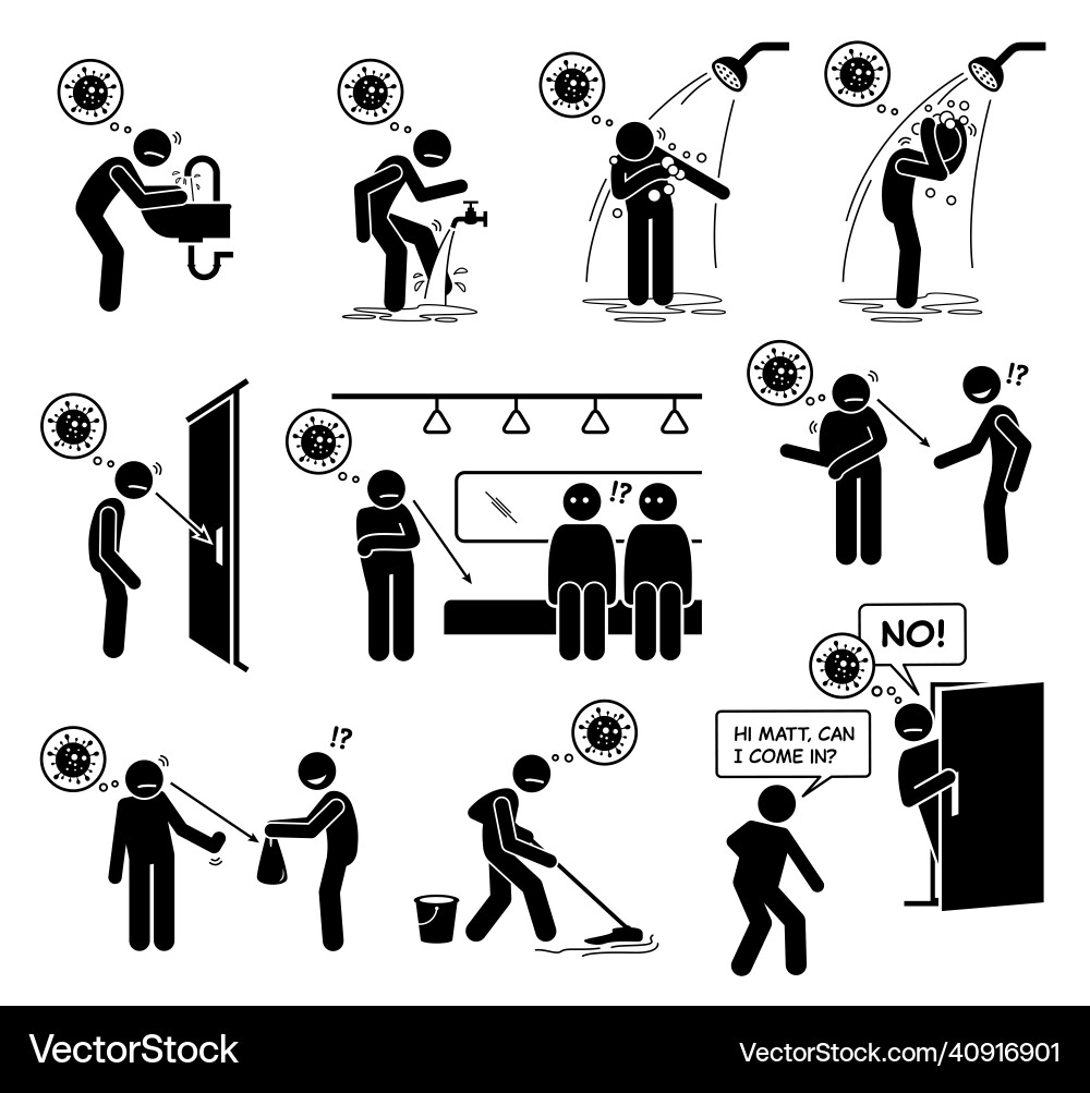 Obsessive Zwangsstörungen Obsessive Zwangsstörungen vektorbild
