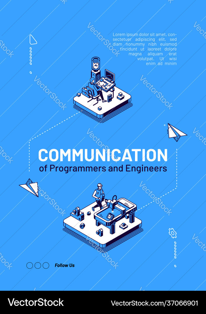 Programmierer und Ingenieure Kommunikation Web-Banner Programmierer und Ingenieure Kommunikation Web-Banner vektorbild