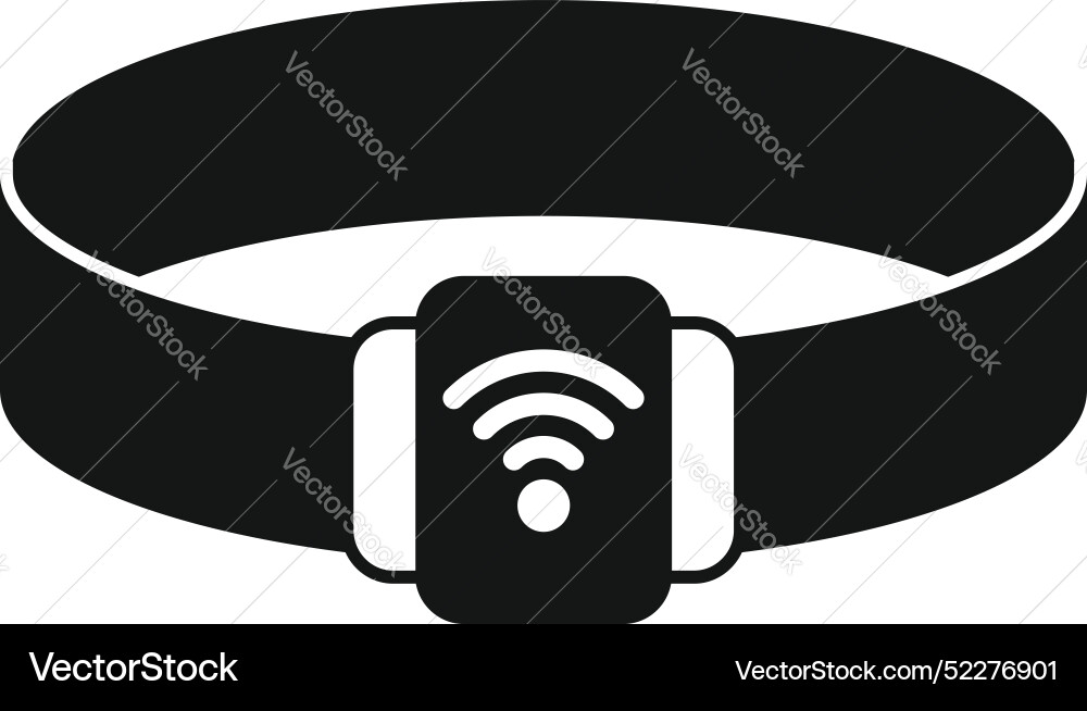 Smart bracelet displaying wifi connection icon vector image