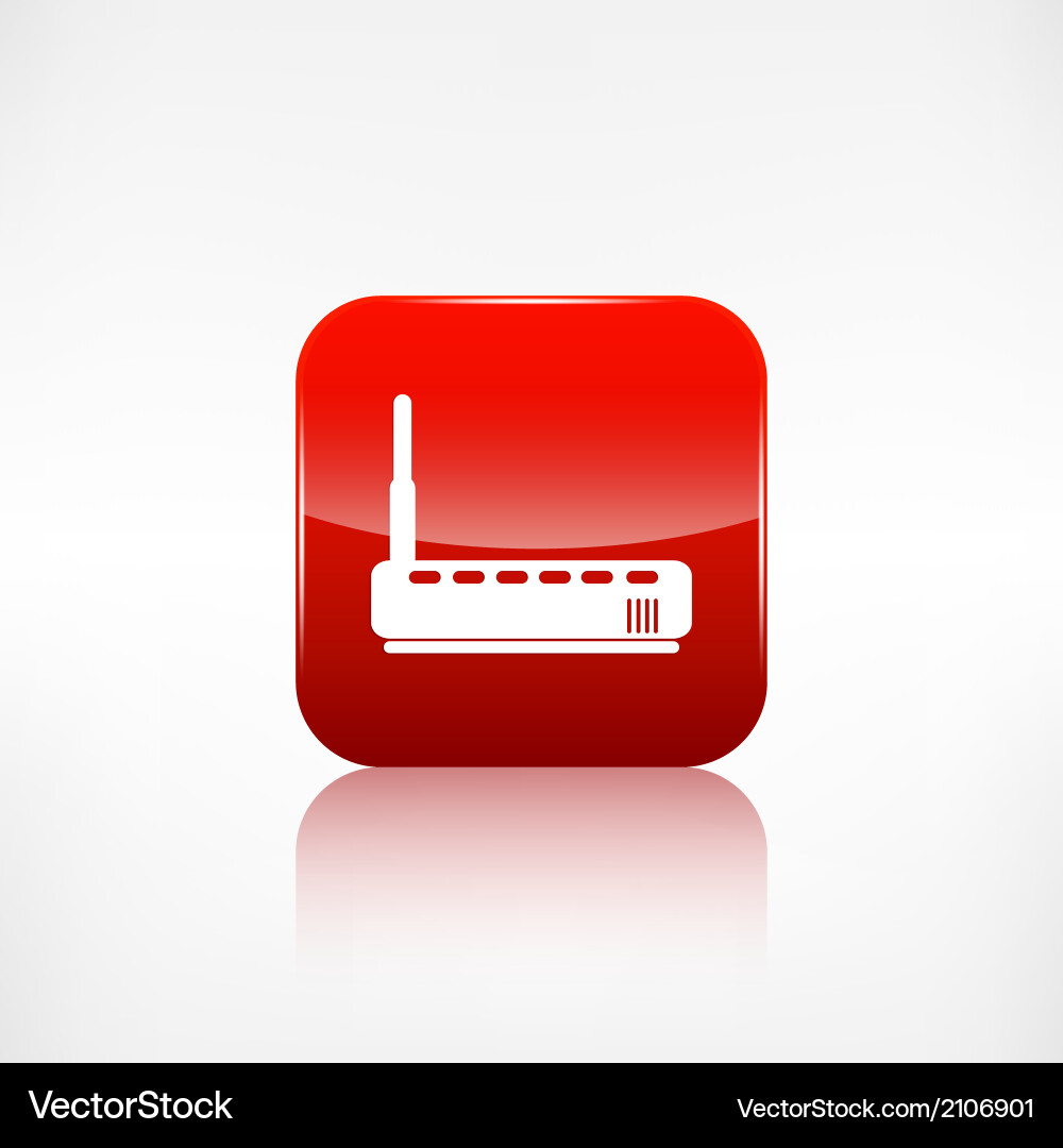 Wi fi router web icon application button vector image