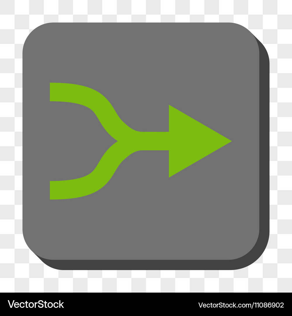 Combine arrow right rounded square button Vector Image