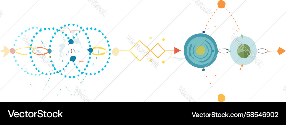 Data Flow Network Connectivity Vector Image