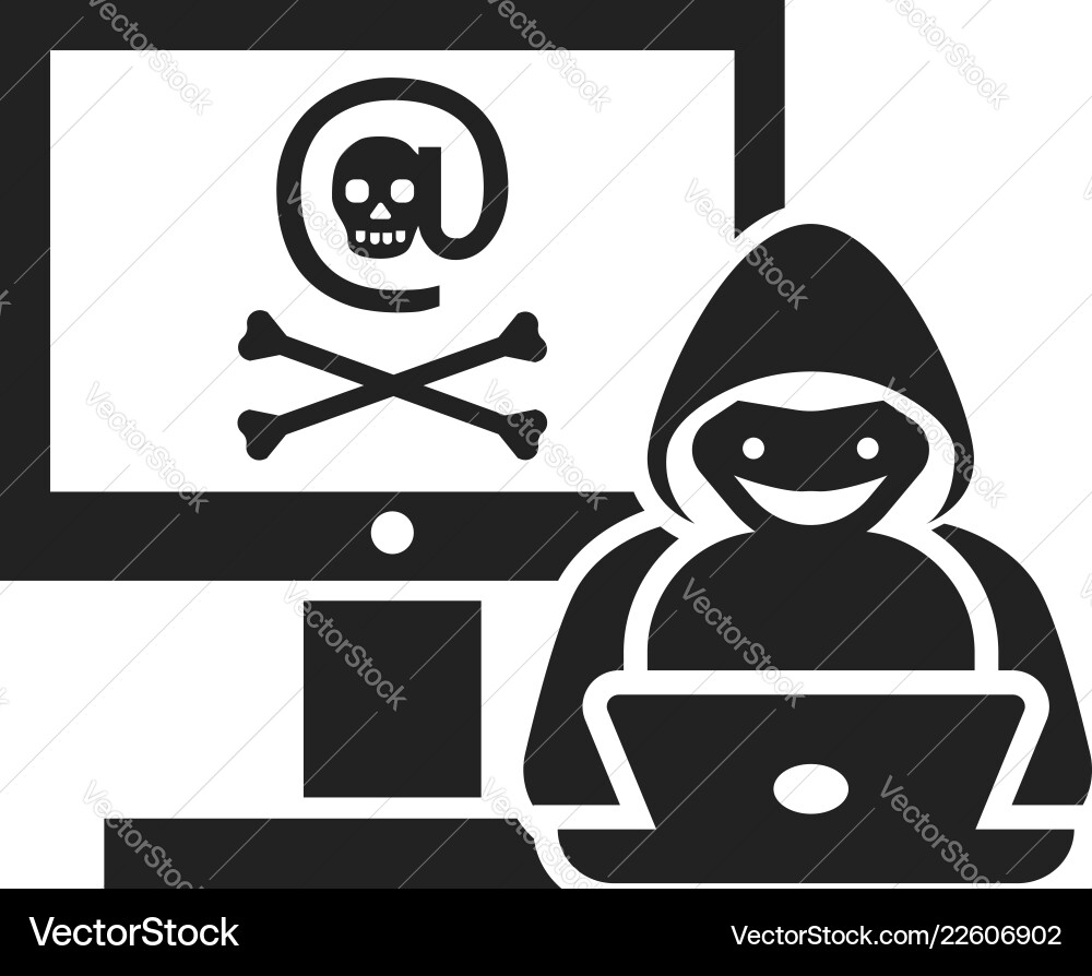 Hacker activity icon simple style vector image