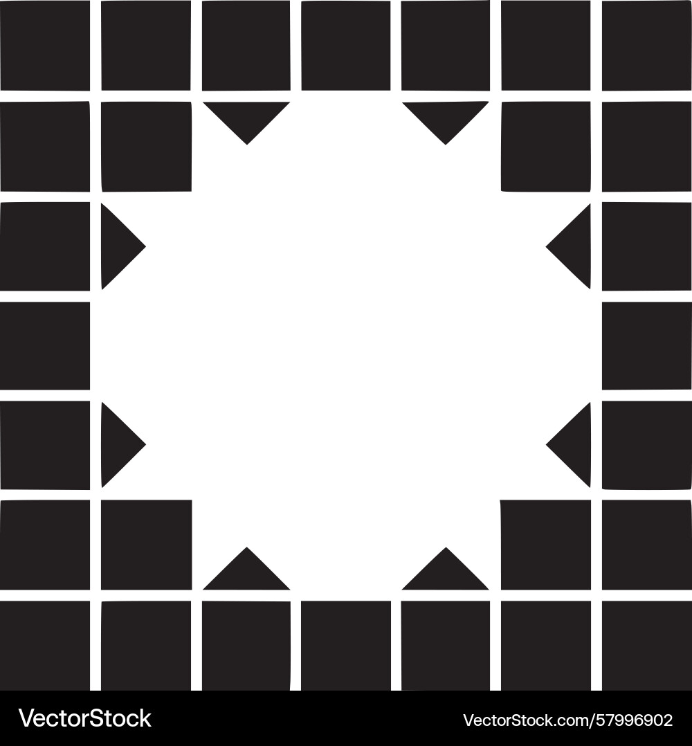 Interlocking Geometric Void vector image