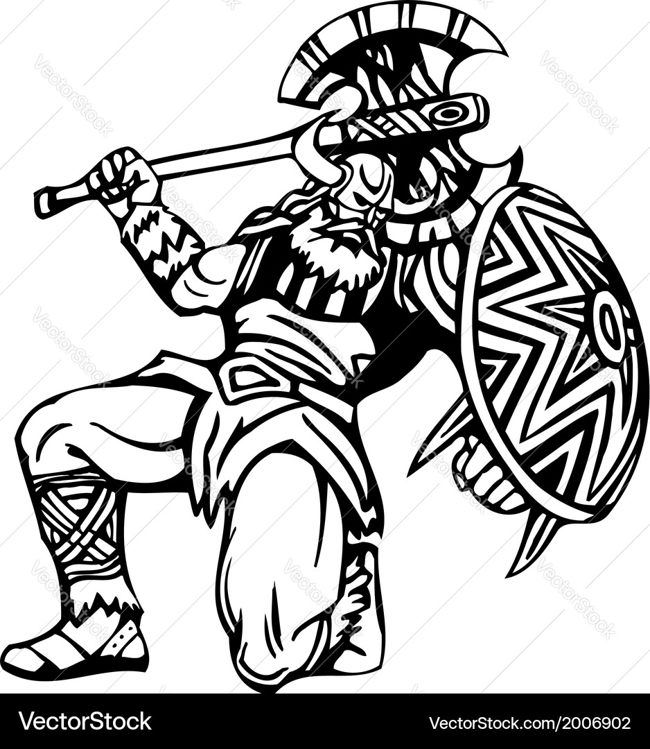 Nordic Viking Warrior Vector Image
