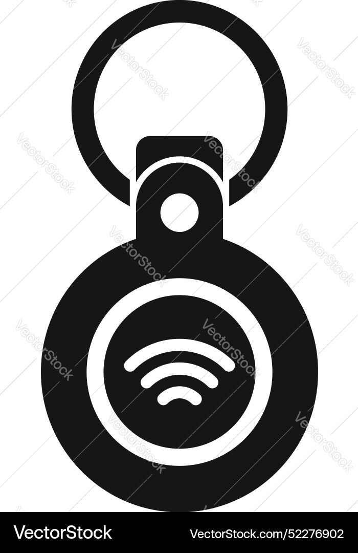 Smart keychain using wifi signal for remote vector image