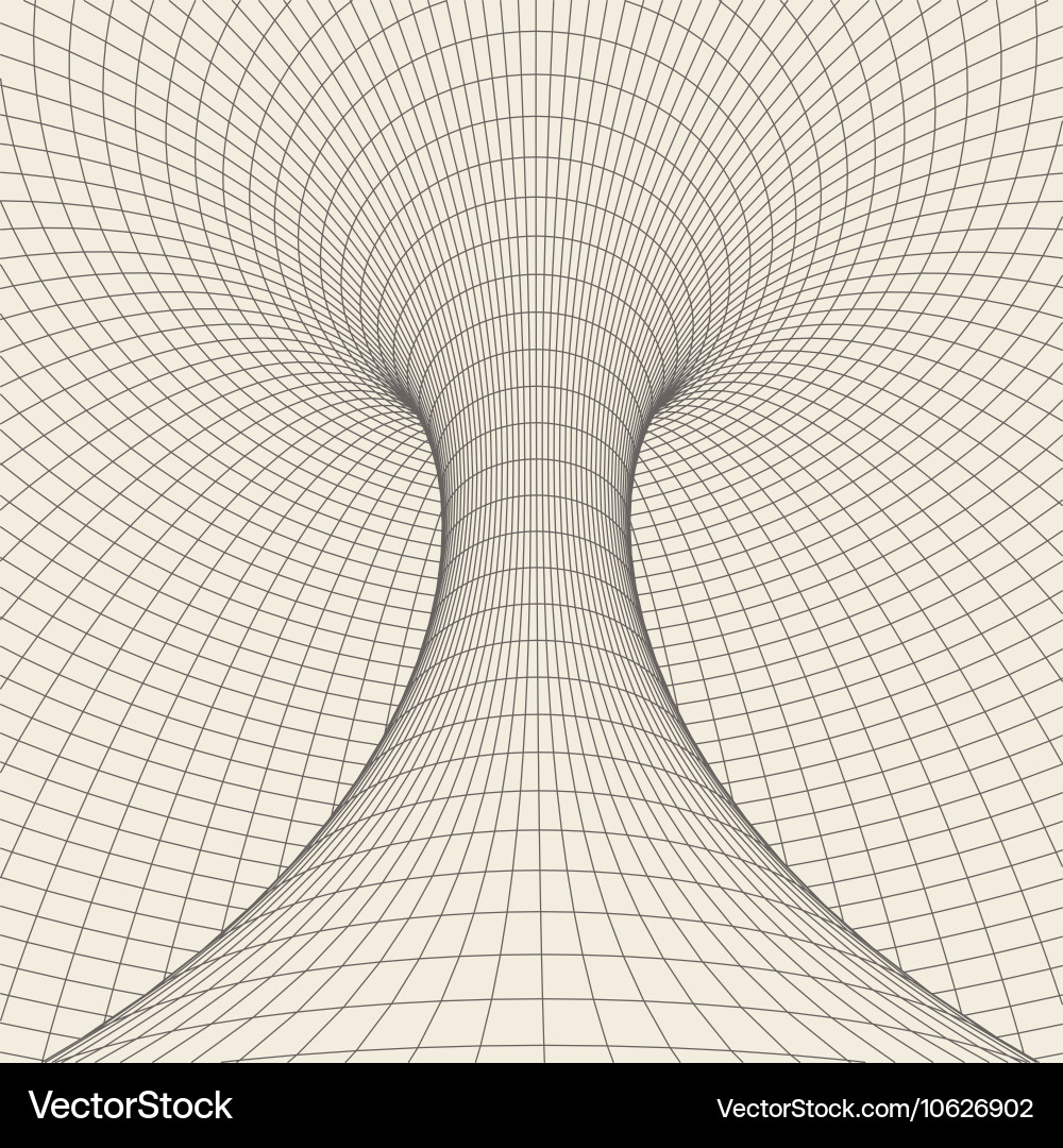 Wireframe torus with connected lines and dots Vector Image