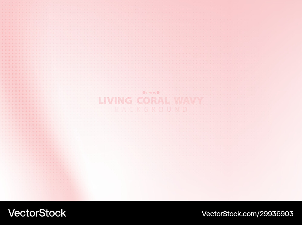 Abstract soft living coral gradient with white vector image