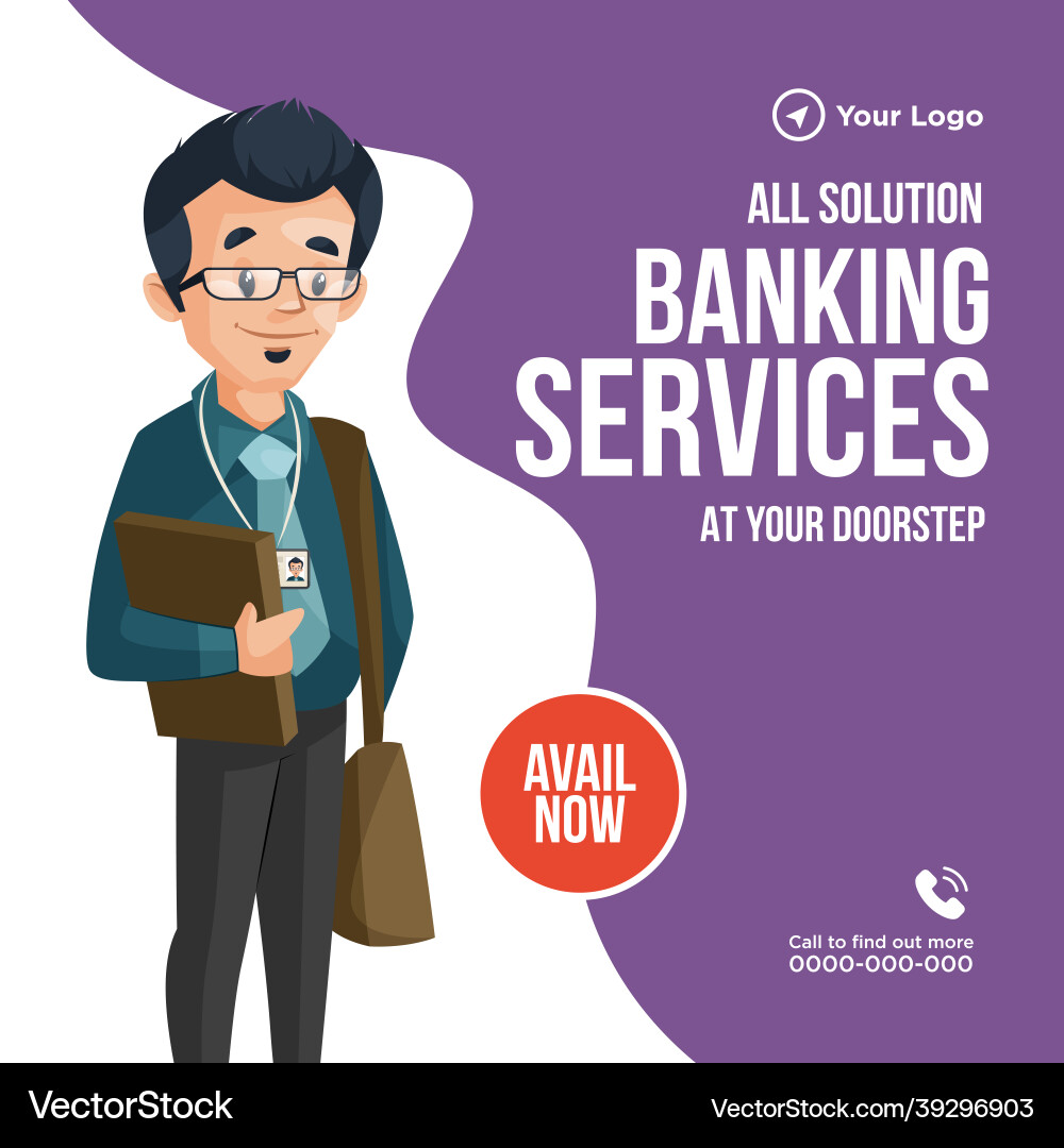 Banner design of banking services Banner design of banking services vector image