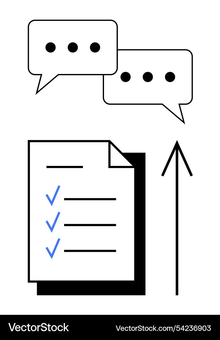 Communication and task completion concept vector image