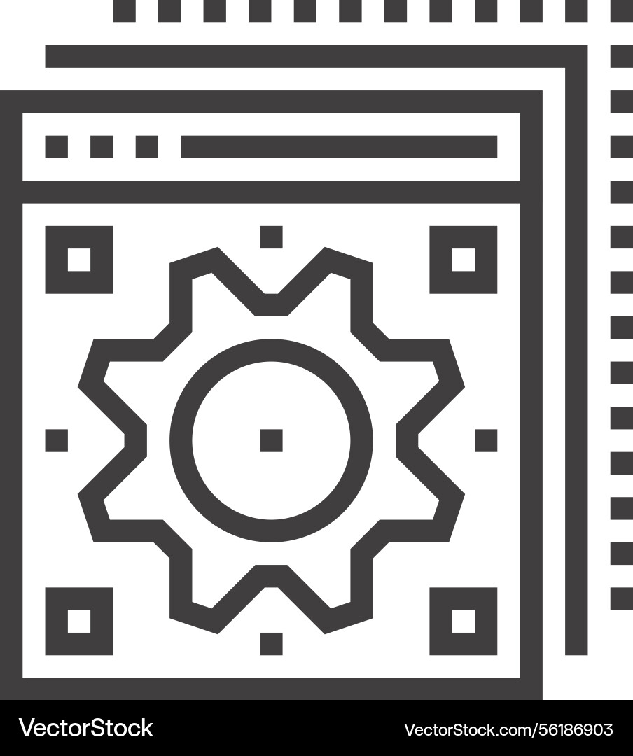 Development flat line web icon Development flat line web icon vector image