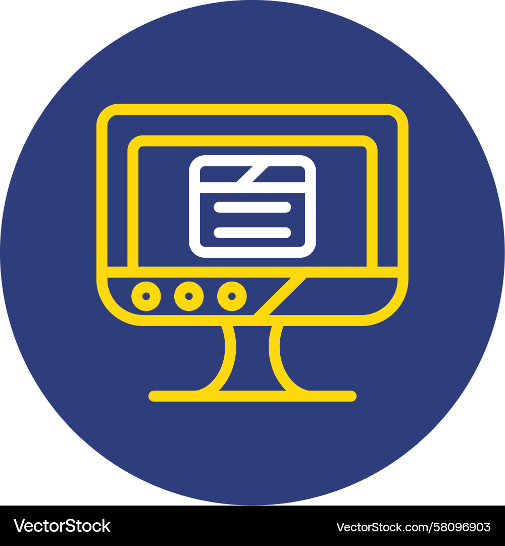 Learning System Icon - Dual Line Vector Image