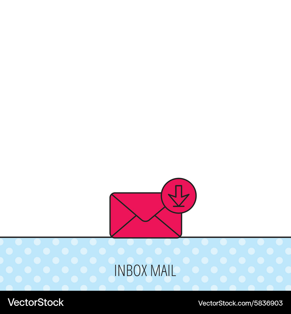 Mail inbox icon email message sign Vector Image