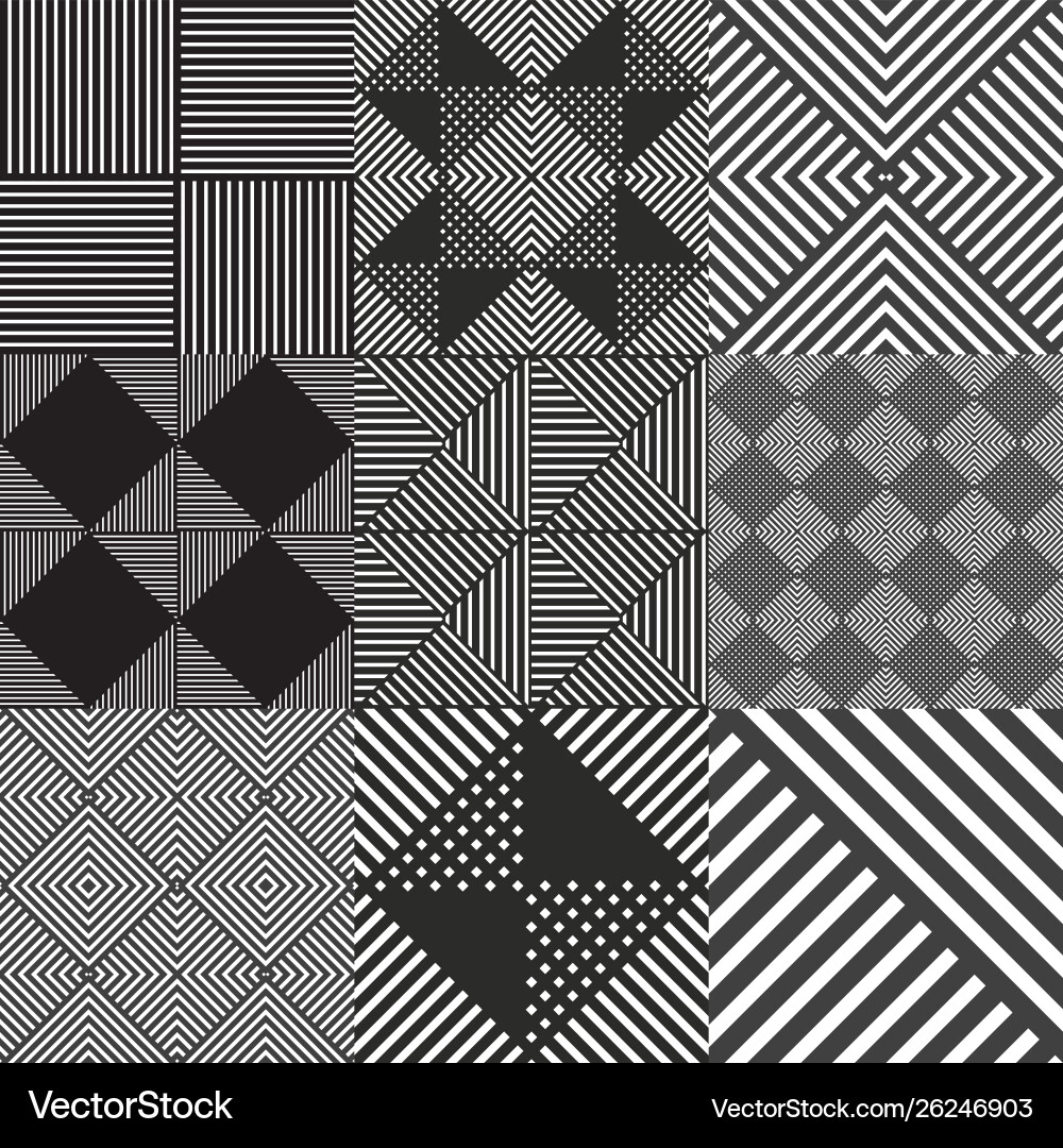 Set monochrome background for element design vector image