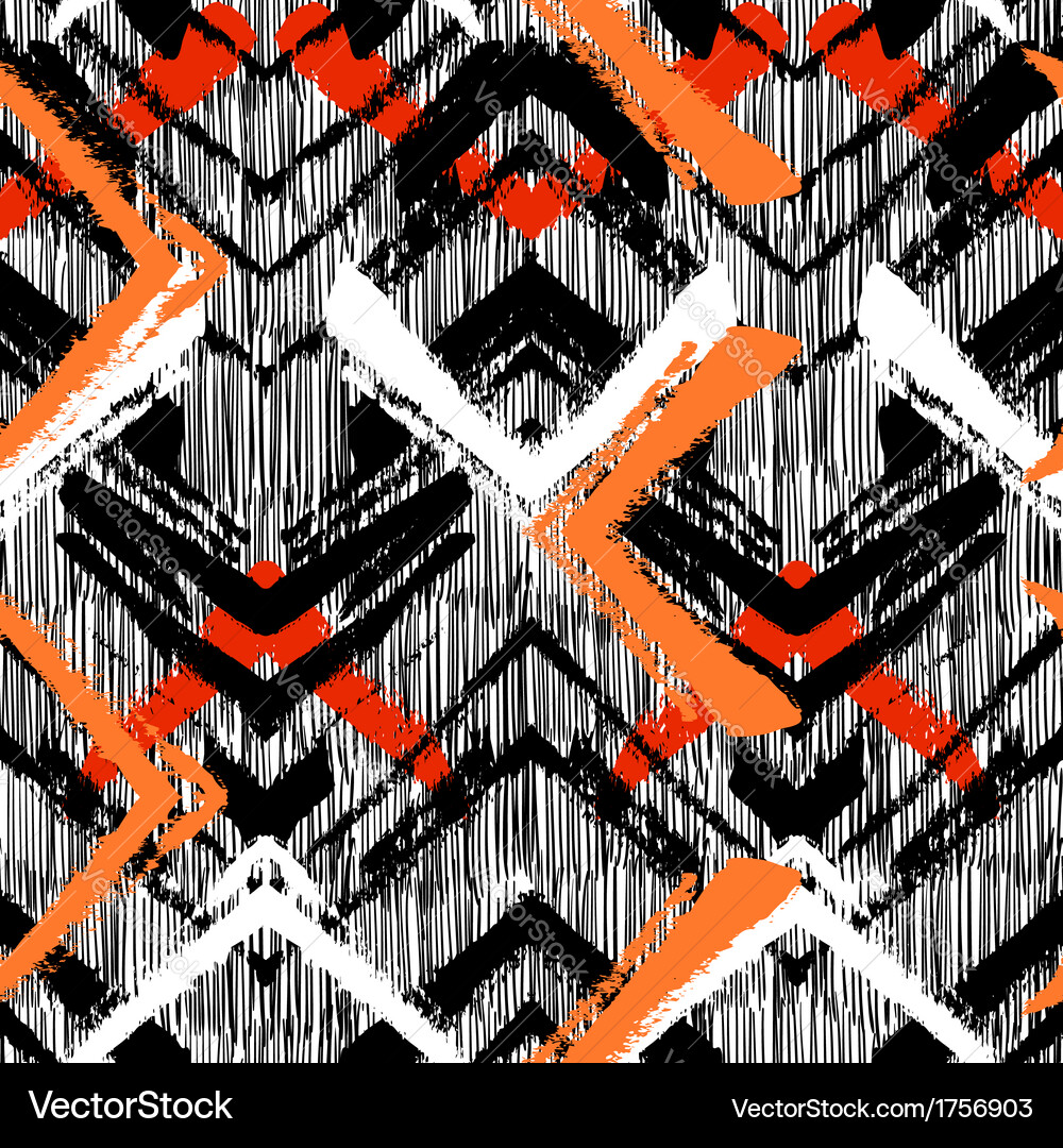 Zigzag Brushstroke Pattern Vector Image