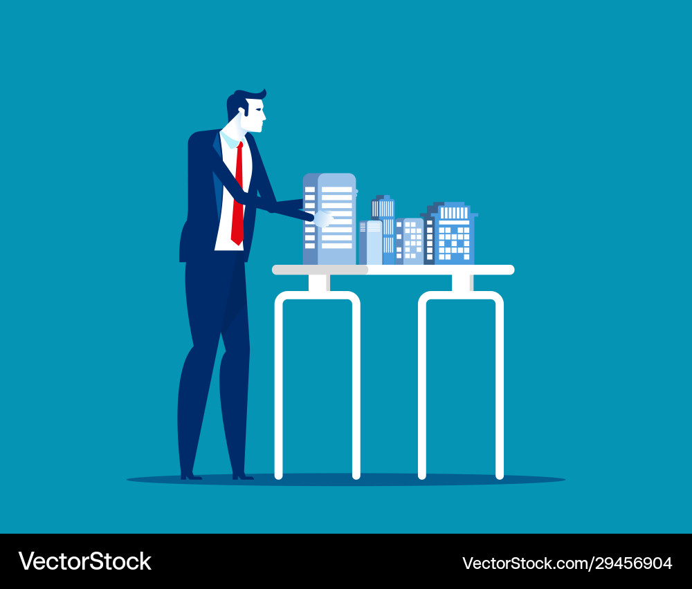 Building design project concept engineering vector image